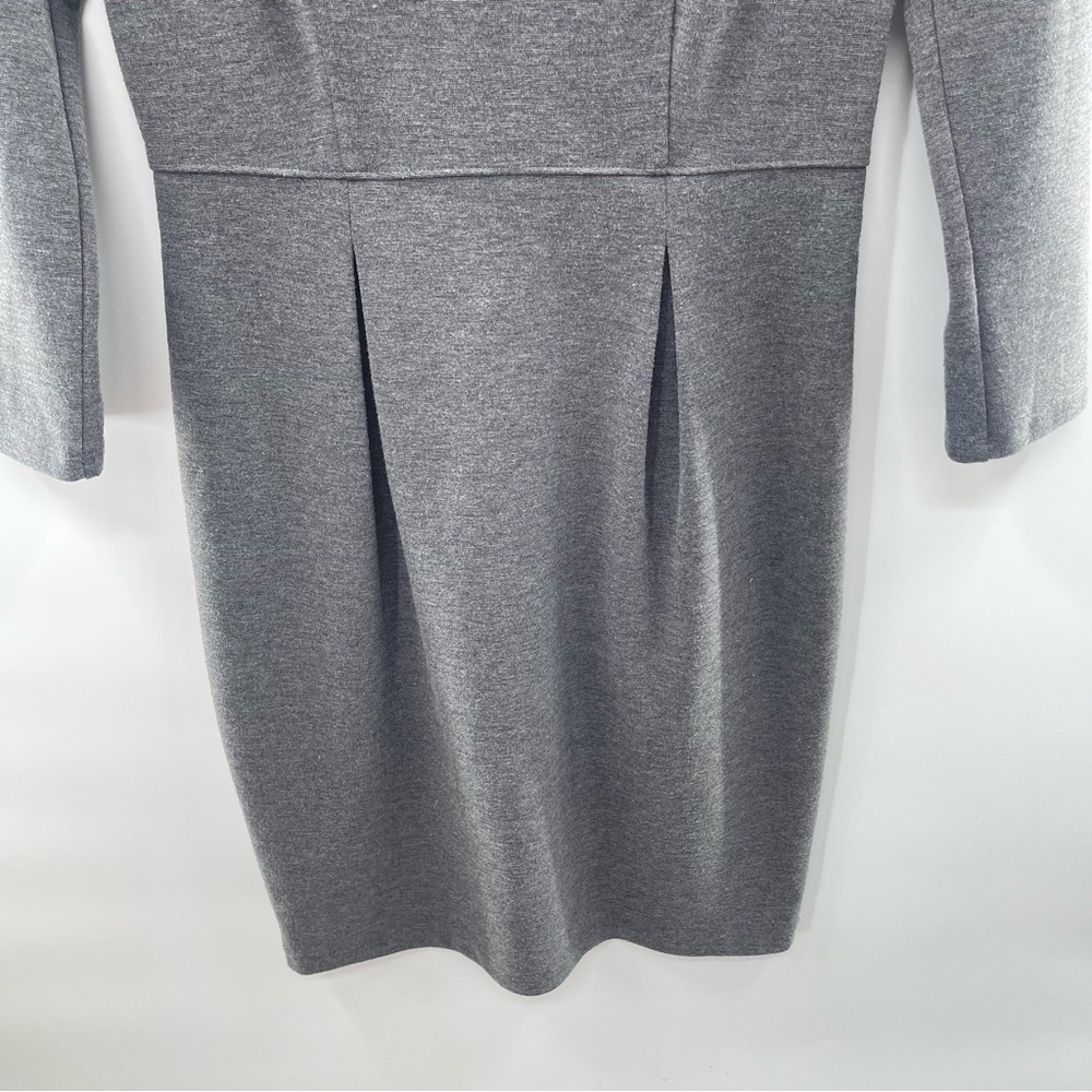 Club Monaco Gray  3/4 Sleeve Knee Length Dress Size Medium - Picture 3 of 9